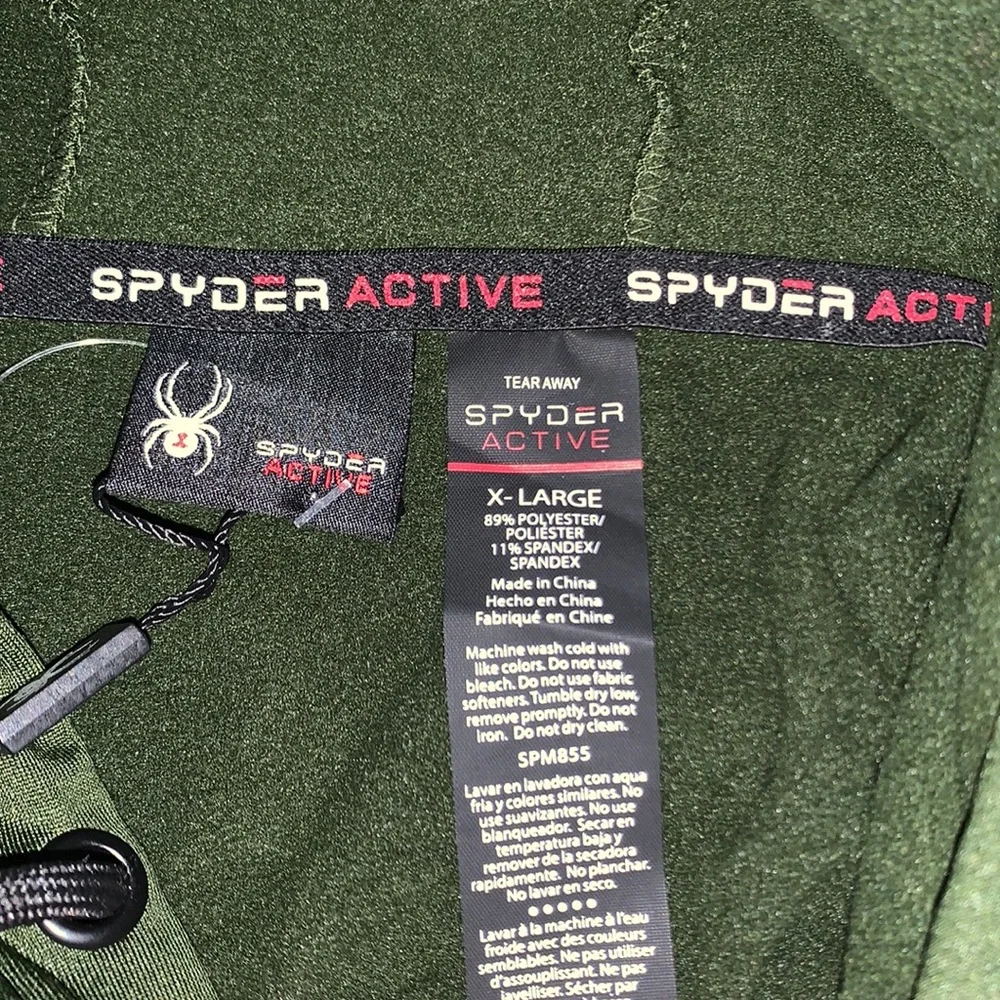 Men’s SPYDER ACTIVE olive pullover hoodie - Picture 5 of 7